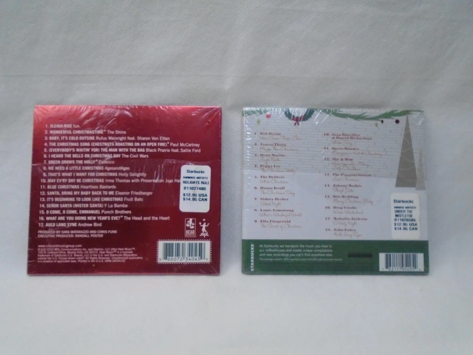 STARBUCKS CHRISTMAS HOLIDAY ALBUM COMPILATION 2 CD LOT NEW SEALED FREE SHIP E03 - Image 2 of 2