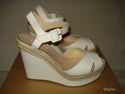 100% AUTHENTIC NEW WOMEN LOUBOUTIN ALMERIA WHITE 120 WEDGE/ESPADRILLE US 9 — photo 4