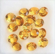 CITRINE YELLOW GOLDEN GEM ROUND CUT GENUINE GEMSTONE NATURAL LOOSE FACETED NICE
