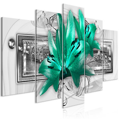FLOWER ABSTRACT Canvas Print Framed Wall Art Picture Photo Image a-C-0124-b-m