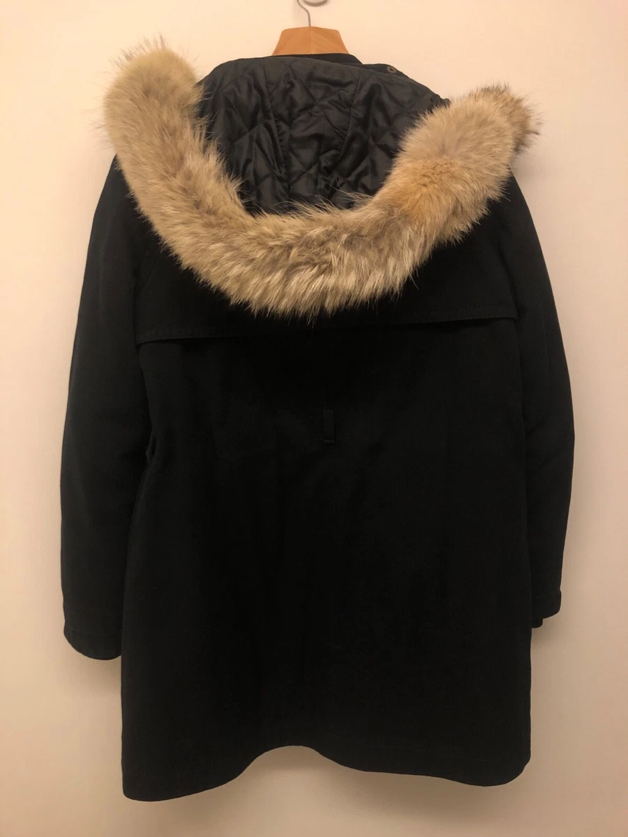Marc by Marc Jacobs Jacket Black parka with real coyote fur trim hood size S