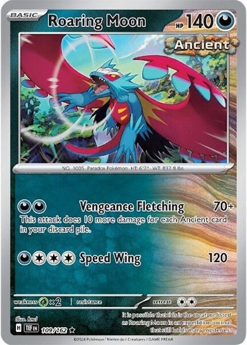 roaring moon pokemon card value Pokemon TCG Temporal Forces Roaring Moon 109/162 Holo Rare NM NP