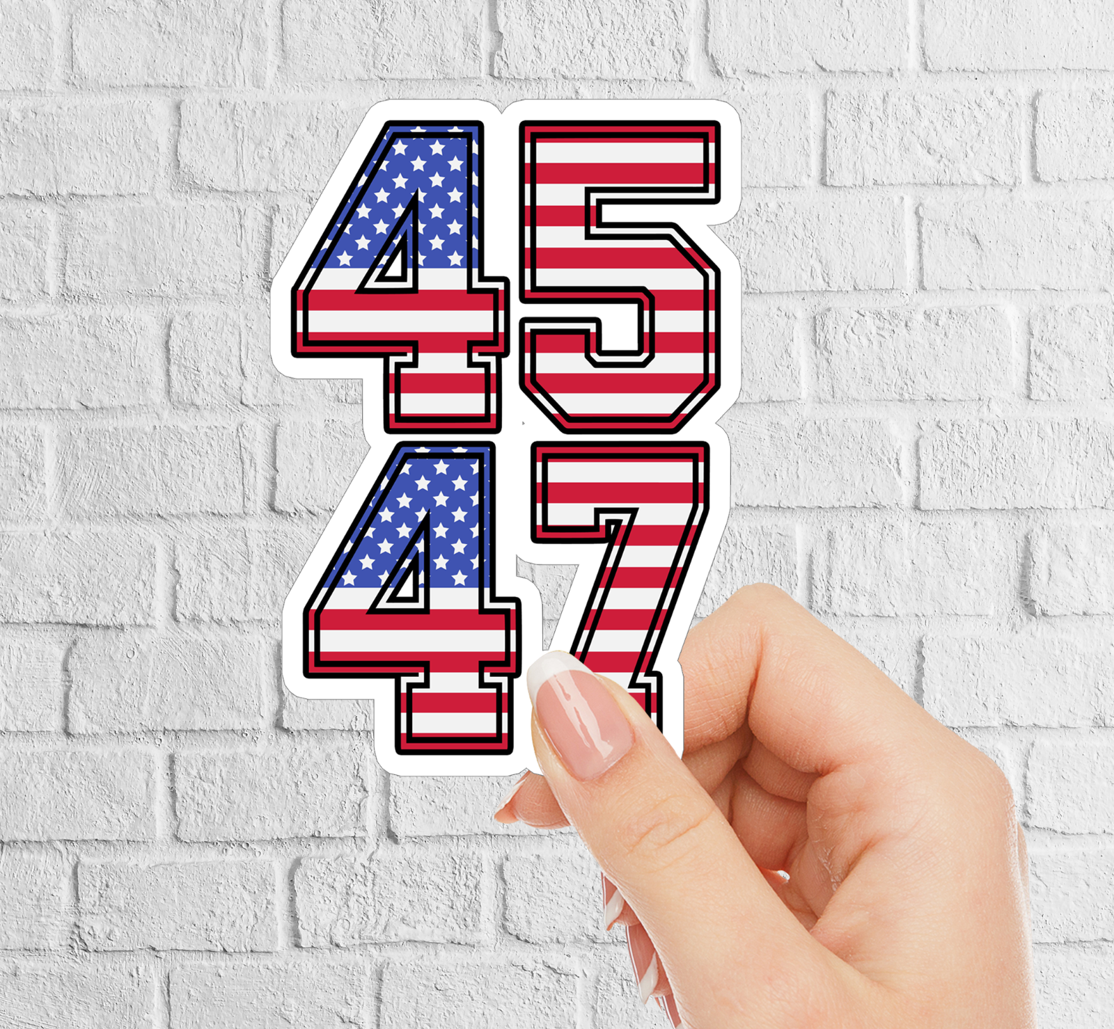 NEW - MAGA Trump 2024 Sticker - 45/47 - 