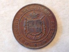 - Italy 1859 Tuscany 2 Centesimi - Victor Emanuele - 2nd Provisional Government