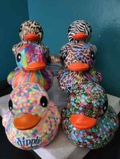 6" Rubber Ducks-Animal Print, Dippin Dots, Neopolitan Ice Cream, Confetti