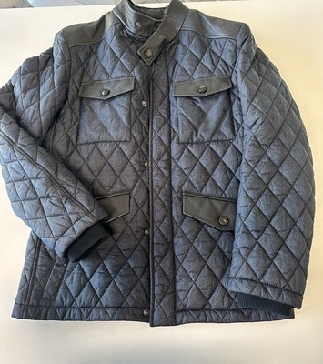 NWT. ETRO  Quilted Field Jacket. Navy Blue  XS
