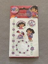 Dora The Explorer Temporary Tattoos Sheet Is 3 1/2  X 4 3/4   Has 7 Tattoos New