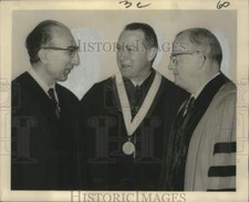 1955 Press Photo School Officials at Commencement exercises of Tulane University