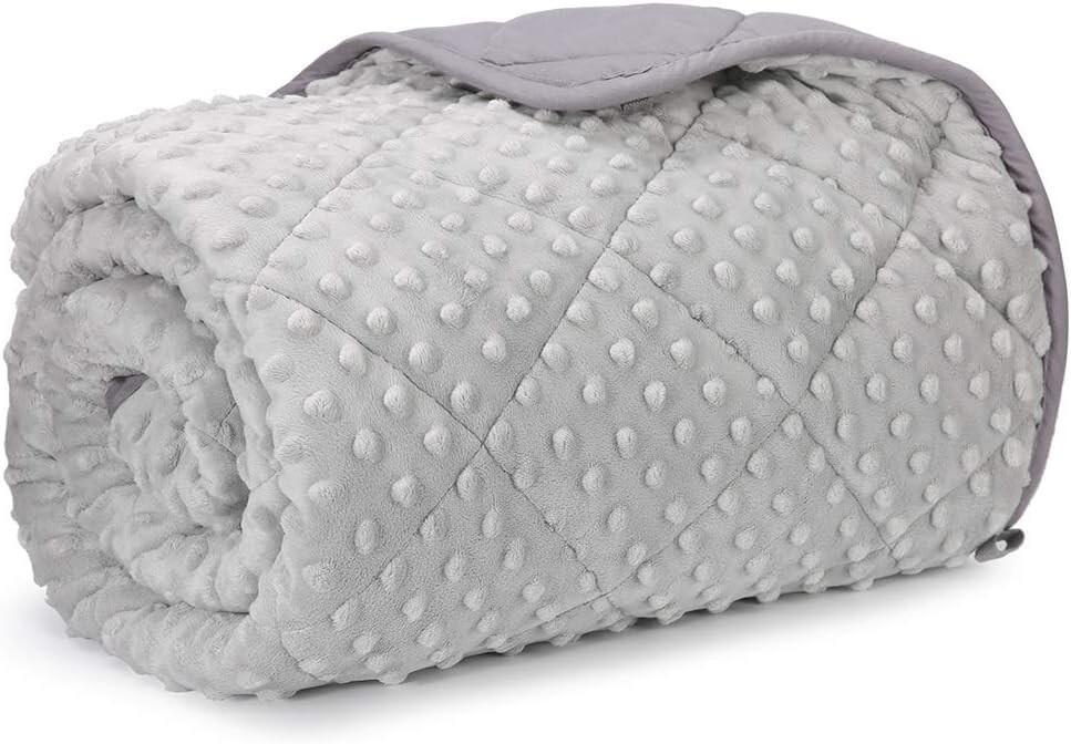 Kids Weighted Blanket 10 lbs 41x60 - One-Piece Minky Design for Better Sleep-image