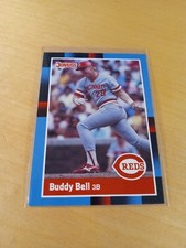 1988 DONRUSS #206 BUDDY BELL Cincinnati Reds Baseball Card, 3rd Base, Star. (NM)