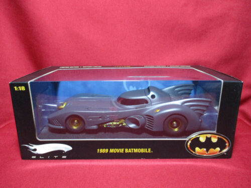 1:18 Batmobile 1989 Batman Hot Wheels Elite Michael Keaton Tim Burton Movie Rare - Afbeelding 1 van 3