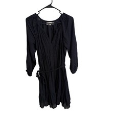 LOFT Long sleeve lightweight women's swiss dot casual dress - medium