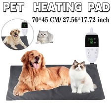 Electric Pet Heating Pad Warmer Bed for Cat Dog Indoor Outdoor Waterproof 27X17"