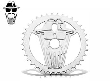 ORIGINAL LOWRIDER Large 3D Head Bicycle Laser Cut Chrome 36T Custom Sprocket.