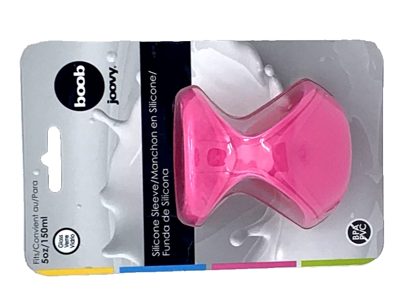 Joovy Boob силиконовый рукав розовый подходит 5 унций Joovy стеклянные бутылки новый в коробке - Изображение 4 из 4