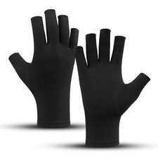 Thermal Fingerless Gloves Mens Womens Knitted Warm Winter Half Finger Mittens UK