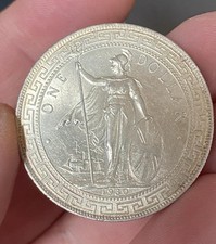 1930 British Trade Dollar, Silver, Choice Uncirculated And Fully Lustrous