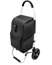 2 in 1 Shopping Cart, 330 lbs Grocery Cart on Wheels, Foldable, Load-Bearing ...