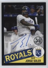 2020 Update 1985 Topps Baseball Black 144/199 Jorge Soler #85BA-JS Auto 0nr3