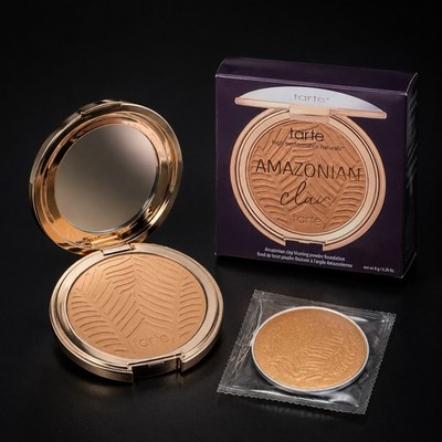Tarte Amazonian Clay Blurring Powder Foundation - 46N hellbraun-tief neutral