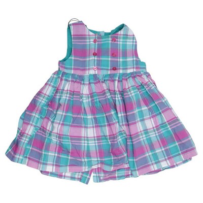 Au Pareil Au Même, Kleid, Größe: 74, Blau/Lila/Weiß, Baumwolle, Karo #JWg