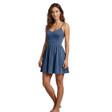 Forever 21 Womens Fit And Flare Skater Dress Size Small Green Lace Accent Light.