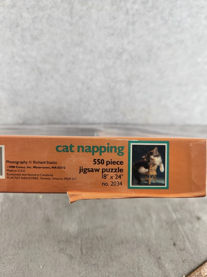 Ceaco Cat Napping 1988 550 Piece Puzzle 18" x 24" - SEALED - Image 2 of 4