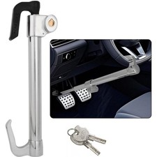 Universal Car Steering Wheel Lockretractable Double Hook Brake Locks Anti-theft