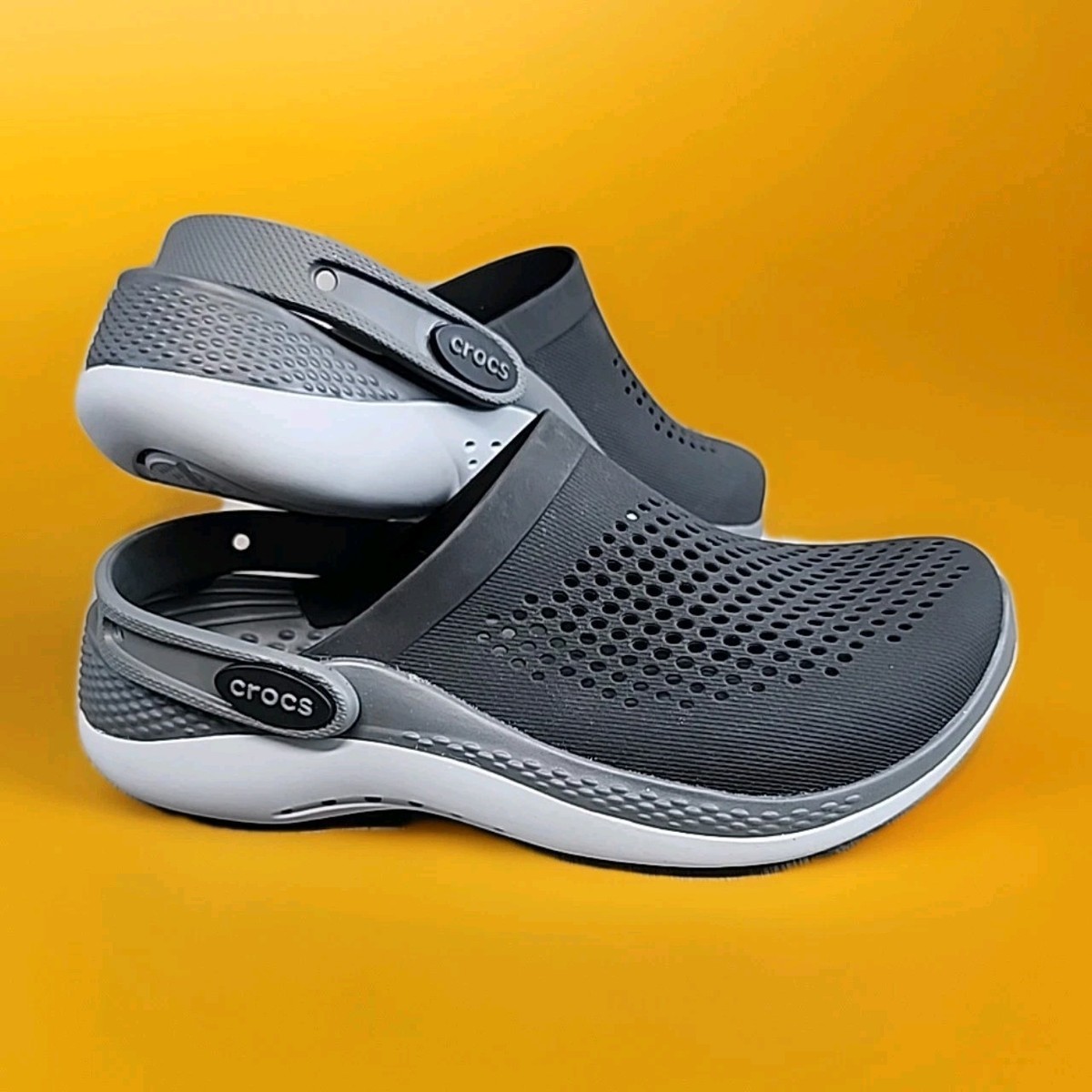 Crocs LiteRide 360 Clog Unisex Black Slate Grey J5 