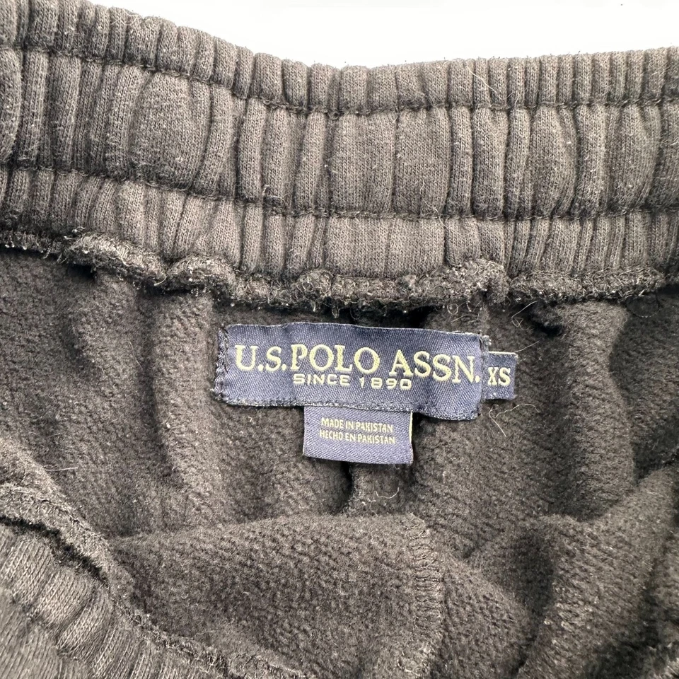 Ralph Lauren U.S. Polo Assn. Мужские черные флисовые шорты на шнурке с карманами XS Y2K - Изображение 2 из 4