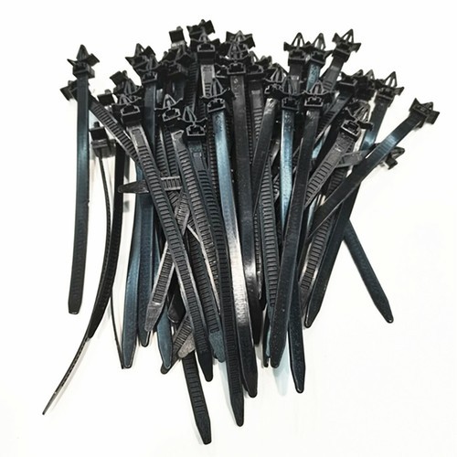 Car Loom Hose Clamp Zip Rivet Bundled Wire Band Tie Wrap Fastener Clips 50pcs