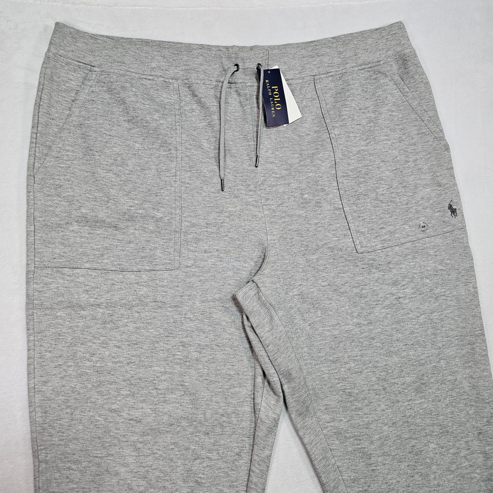 Polo Ralph Lauren doppia maglia pantaloni pista joggers uomo 3XB 3X pony grigio erica