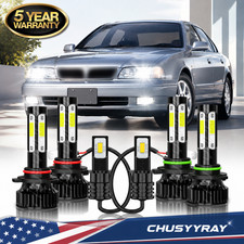 For Mitsubishi Diamante 1995-2003 Front Led Headlight Fog Light Bulbs Combo Kit