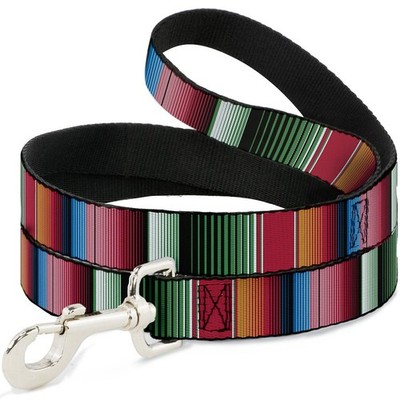 Dog Leash 6-FEET Zarape5 Vertical Multi Color Stripe NARROW 0.5'' (US IMPORT)