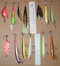Lot Of 13 Assorted Vintage Fishing Lures -  Rapala, Storm & Daredevil Type Spoon