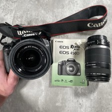 Canon EOS Rebel XSI 450D Digital SLR Camera 18-55mm Lens And 55-250mm Lens