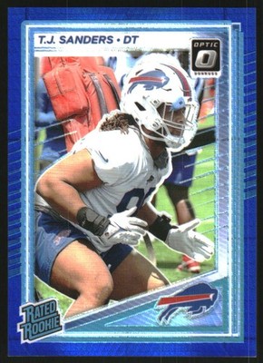 2025 Donruss Optic Blue Hyper #226 T.J. Sanders RR - FB