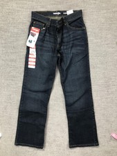 Wrangler Jeans Boys 14 Regular Dark Wash Five Star Bootcut Adjustable Waist NWT