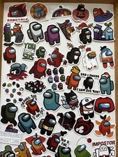 New 50 Among Us Skateboard Stickers Bomb Vinyl Laptop Luggage Decals Sticker Lot