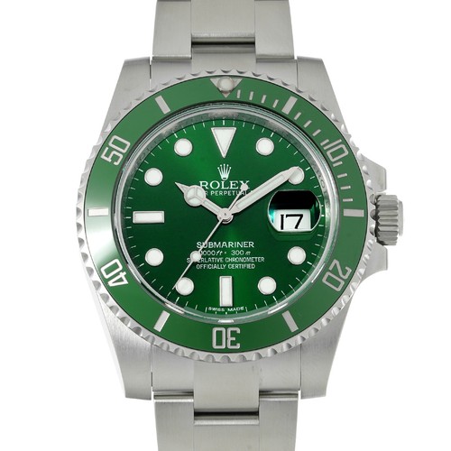 ROLEX Submariner date 116610LV green WATCH 730199