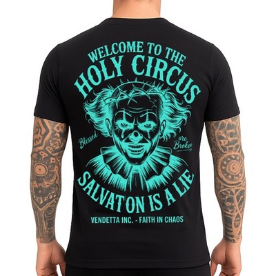Vendetta Inc. Herren Shirt Holy Clown Circus Schwarz Gr. S 5XL TShirt kurzarm