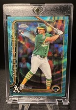 2025 Topps Chrome Update Nick Kurtz RC Aqua Wave Refractor 199/199 BookEnd A’s