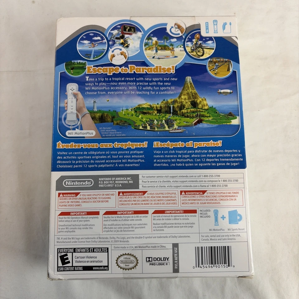 Wii Sports Resort for Nintendo Wii Big Box Sealed Game NIB Sealed Box Brand New - Image 2 of 4