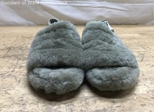 UGG Fluff Yeah Slide Grey Sheepskin Slingback Slipper Sandals Women's Size 7