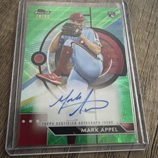 2023 Topps Finest Mark Appel On Card Auto RC Philadelphia Phillies Green /99