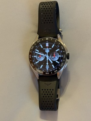 Tag Heuer Connected Calibre E4 - 45mm original black rubber strap