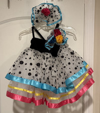 Weissman Curtain Call Dance Costume E1144 CSM Tutu Dress Multicolor Polkadots