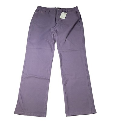 Gloria Vanderbilt Amanda Purple Straight Leg Slimming Jeans Womens Size 18L Tags