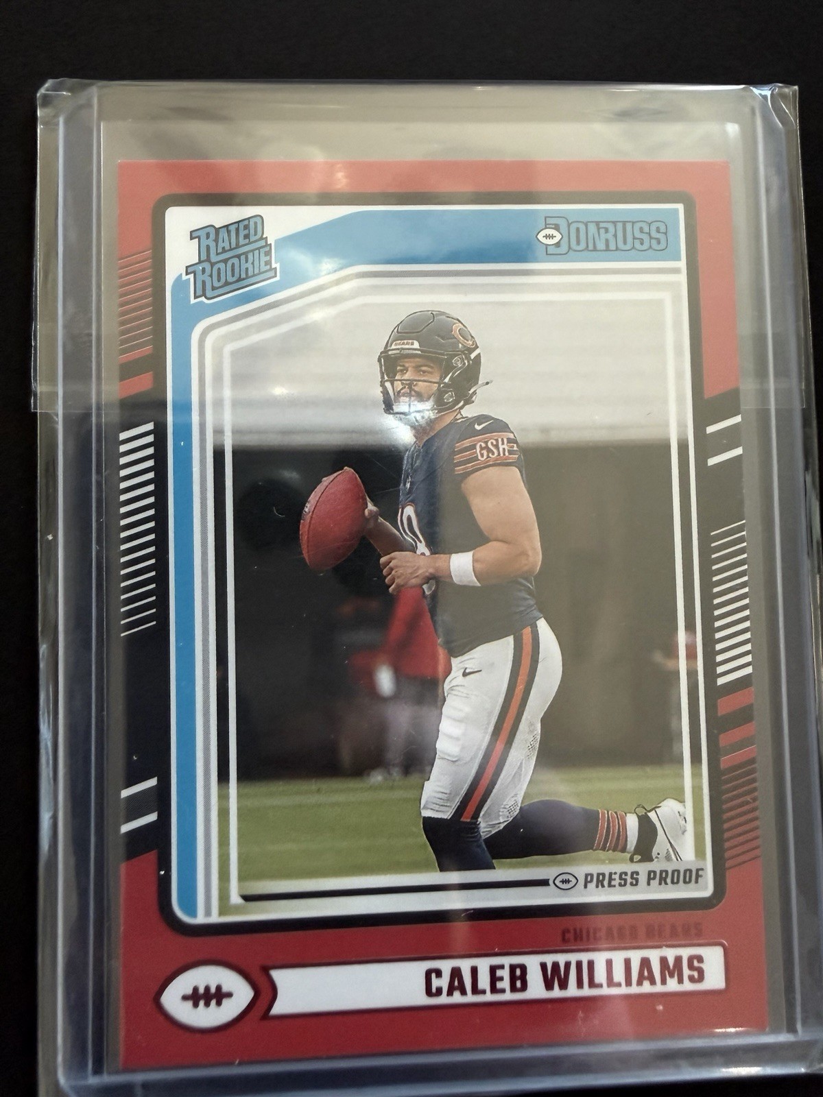 2024 Panini Donruss - Rated Rookie Caleb Williams #327 Press Proof Red (RC)