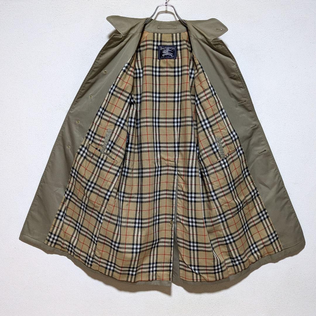 Burberrys Vintage 1985 Balmacaan Coat Made in England Nova Check Beige Size M thumbnail 20